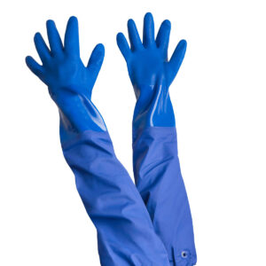 GUANTE DE PVC AZUL 60CM L