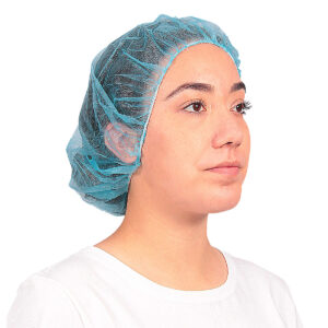 GORRA DESECHABLE AZUL DE PAPEL TELA